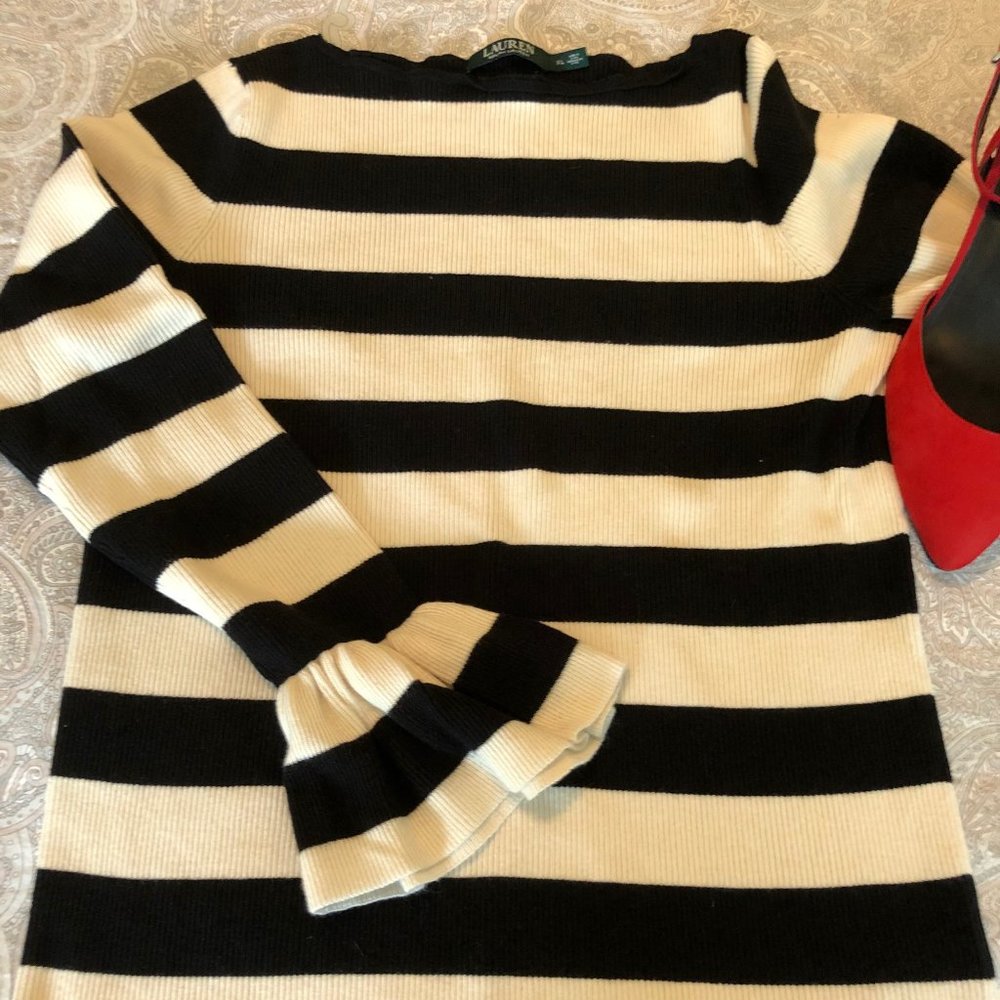 Lauren Ralph Lauren Black & Cream Sweater